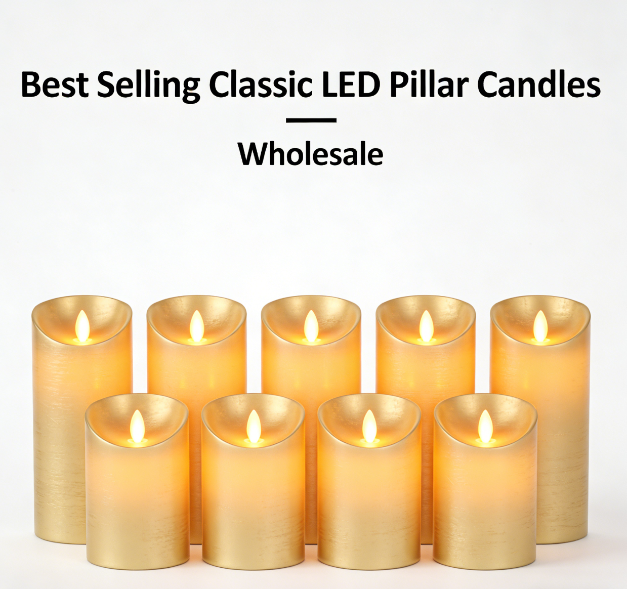 best selling classic LED pillar candles wholesale